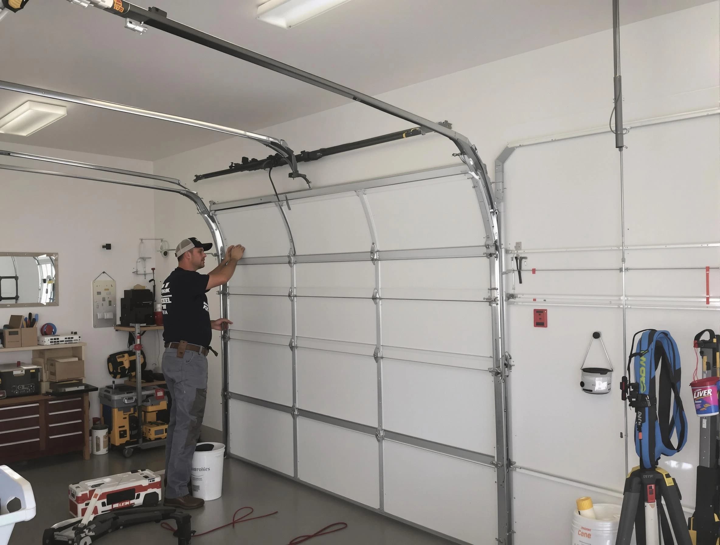 Branchburg Garage Door Repair team installing new garage door in Branchburg
